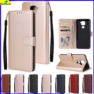 Bao da điện thoại pu có 3 khe giữ thẻ cho redmi note 9 ốp