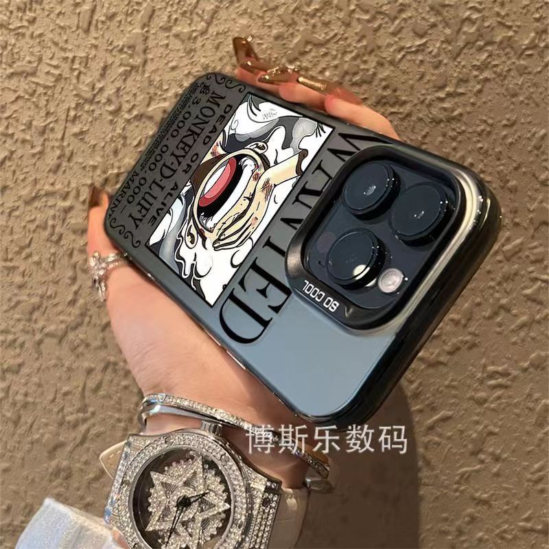 Ốp Điện Thoại Dẻo Họa Tiết Hoạt Hình one piece luffy Mạ Điện Cho Iphone 7p14pro max / iphone13pro12 11