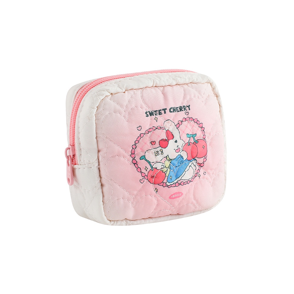 Túi Đựng Mỹ Phẩm / Tai Nghe mini Hình Vuông Kiểu Hoạt Hình Xinh Xắn