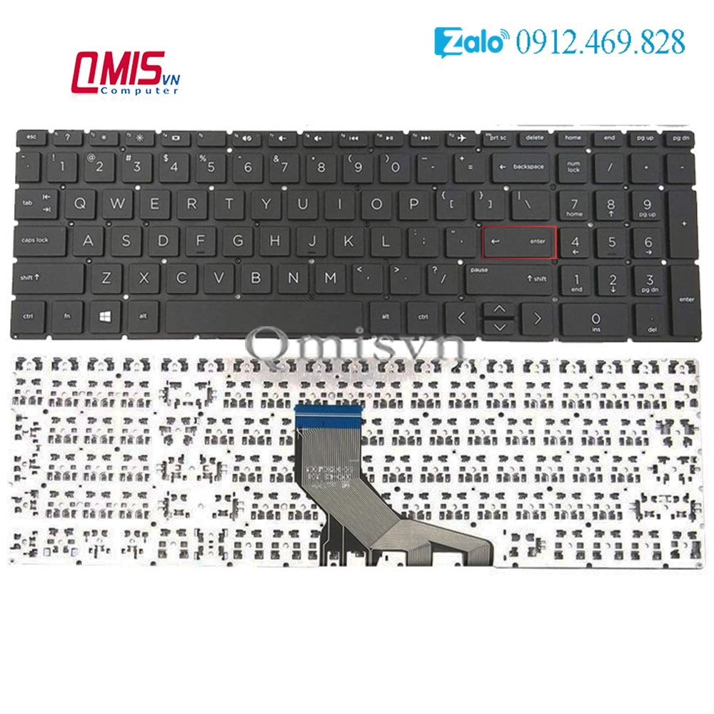 Bàn phím laptop Hp 15-da 15t-da 15-db 15-cs 15-dk 15-dr 15-dw 15-du 15s-du 15-dy 15s-dy 15s-eq 15-ef 15-gw 17-ca 17-by