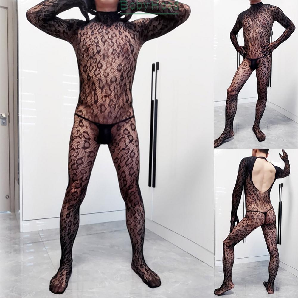 Classic Men's Fishnet Underwear Full Body Stockings for Sissy Stockings Lingerie#BBHOOD