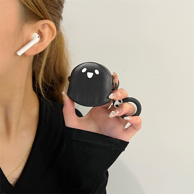 Vỏ Bảo Vệ Hộp Sạc Tai Nghe bluetooth Không Dây samsung galaxy buds-2-Lilive-pro Bằng Silicon Mềm Hình Ma 3d