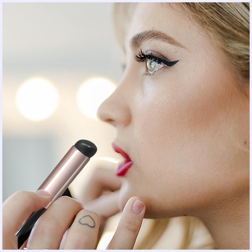 Cọ Tô Son Môi Đầu Tròn mini Bằng silicone Tiện Dụng