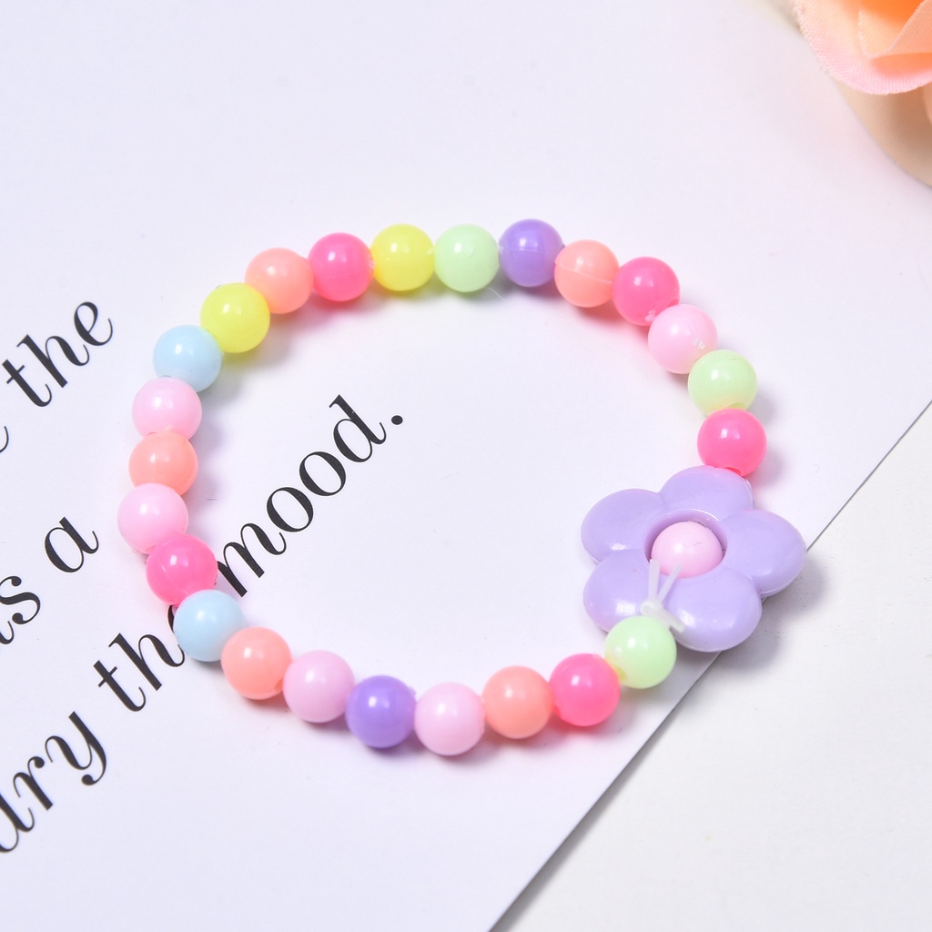 Vòng Tay resin acrylic Màu Sắc Thời Trang Cho Bé Gái