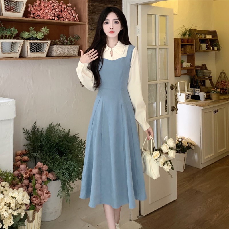 Thời Trang Đầm Midi Tay Dài Phong Cách Pháp Dành Cho Nữ