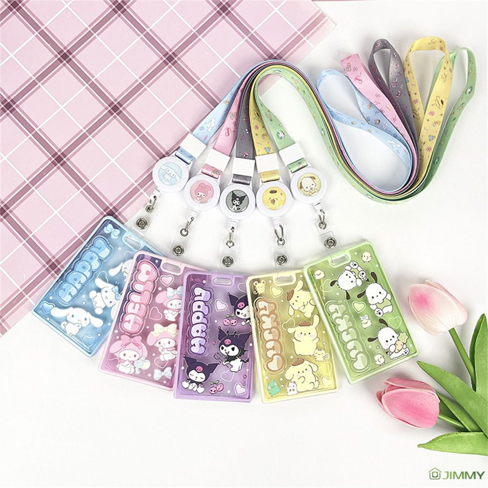 Sanrio Vỏ Bảo Vệ Thẻ Xe Buýt Đeo Cổ Bằng acrylic Tiện Dụng