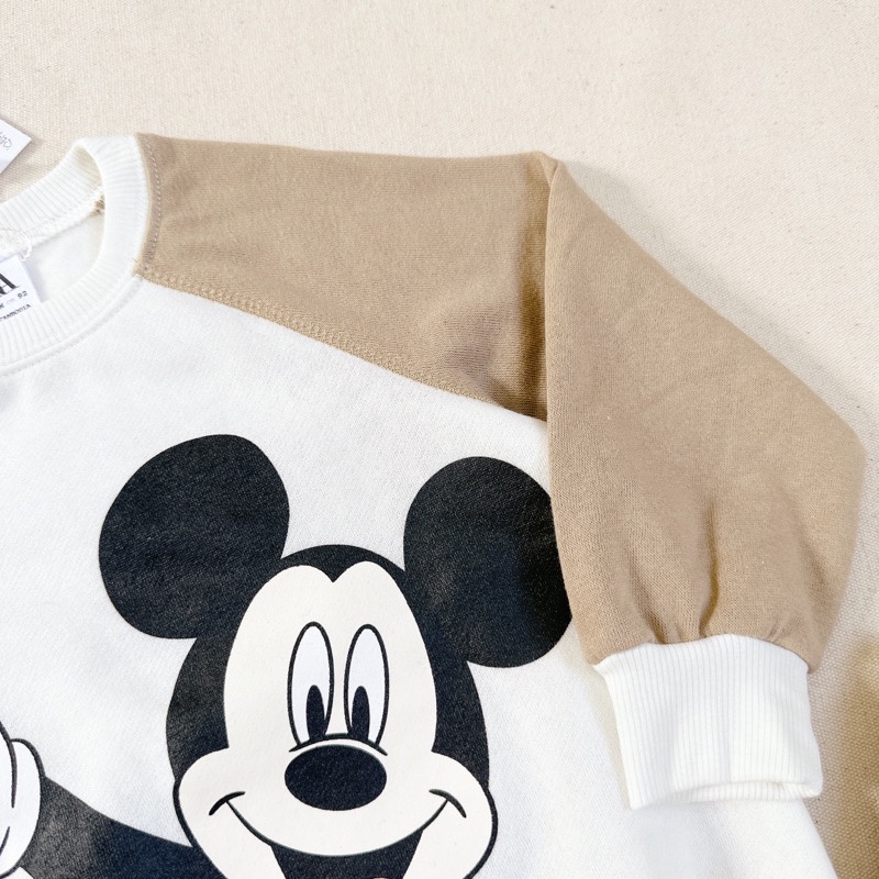 ✨MALINHKID✨N049- Bộ thun phối xanh nâu chuột cổ tròn trẻ em VNXK