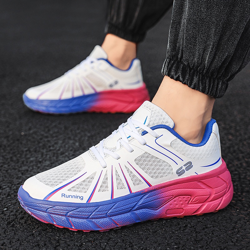 Running shoes Giày đôi Giày chạy marathon đường dài Giày thể thao giảm xóc nam và nữ Size 36-45
