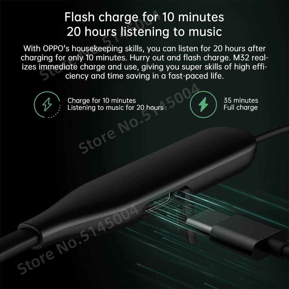 OPPO Enco M32 Hanging neck sports Bluetooth earphones