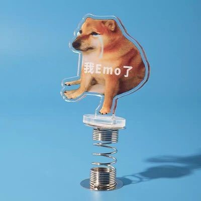 Đồ Chơi Biểu Tượng Cảm Xúc Chú Chó Đu Đưa Lò Xo acrylic Dễ Thương Sáng Tạo Vui Nhộn