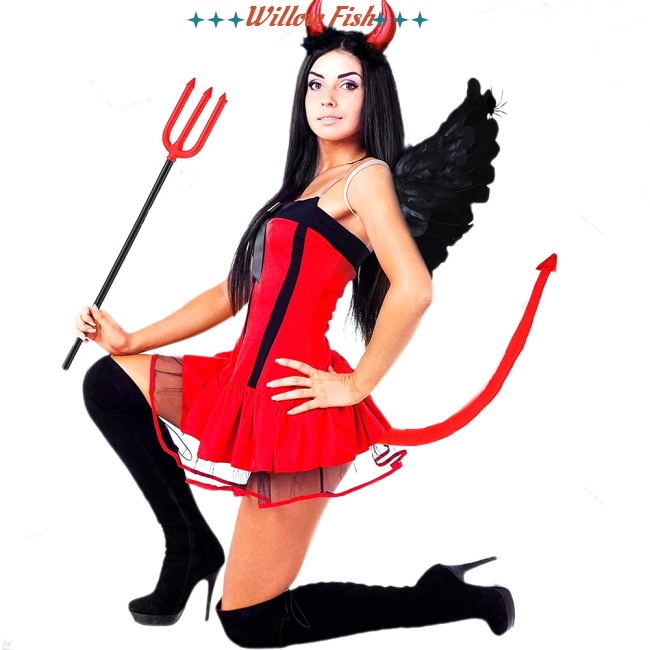Bộ Cánh Thiên Thần Ác Quỷ Màu Đen Hóa Trang halloween Cho Bé