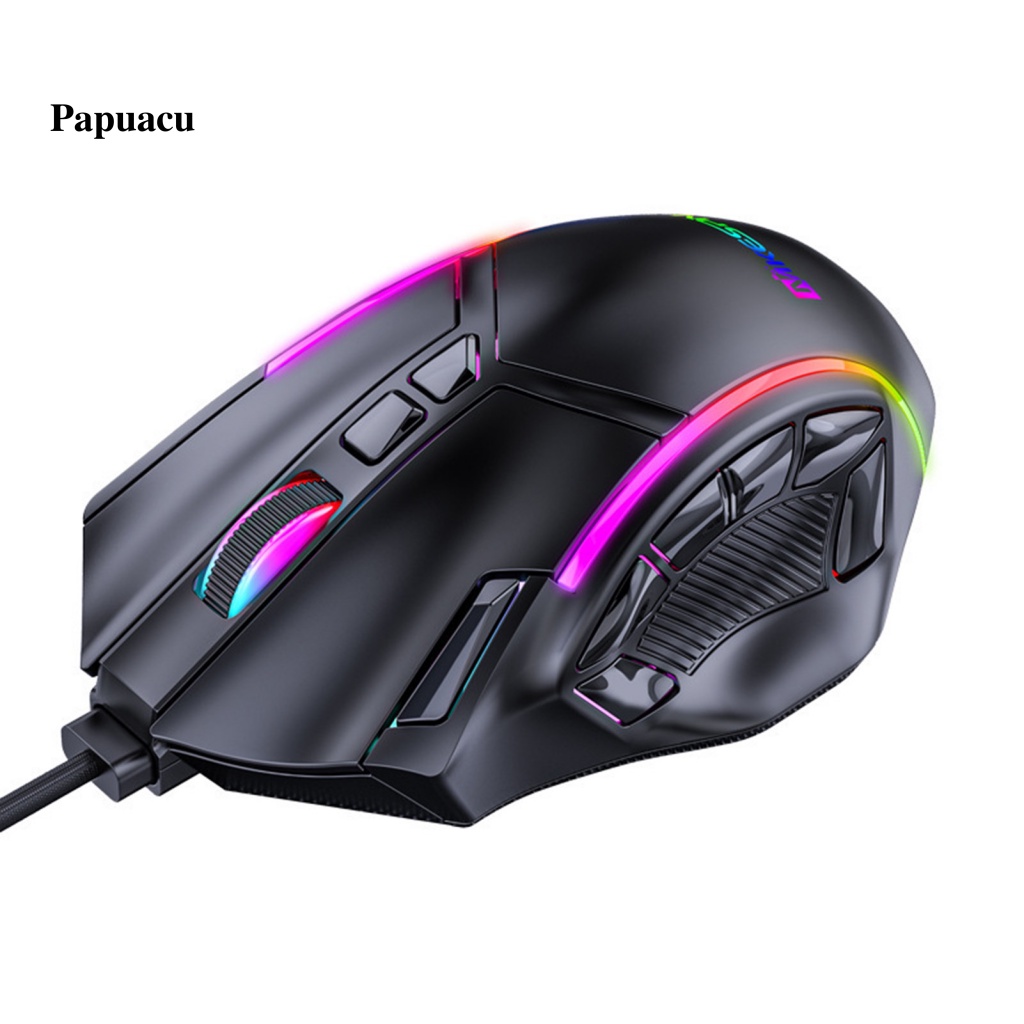 Papuacu Chuột Chơi game 12800dpi 12 Nút 13 Chế Độ Ánh Sáng rgb-Màu six-Li