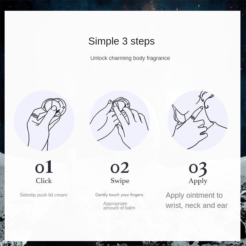 Plustwo Moon Balm Mang theo Nước hoa Phụ nữ Bền bỉ Hương rắn Balm