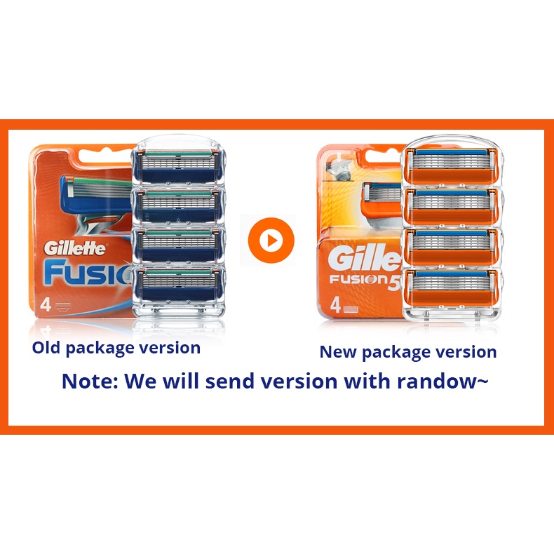 GILLETTE Illette Bộ 4 Lưỡi Dao Cạo Râu Thay Thế Cho Nam