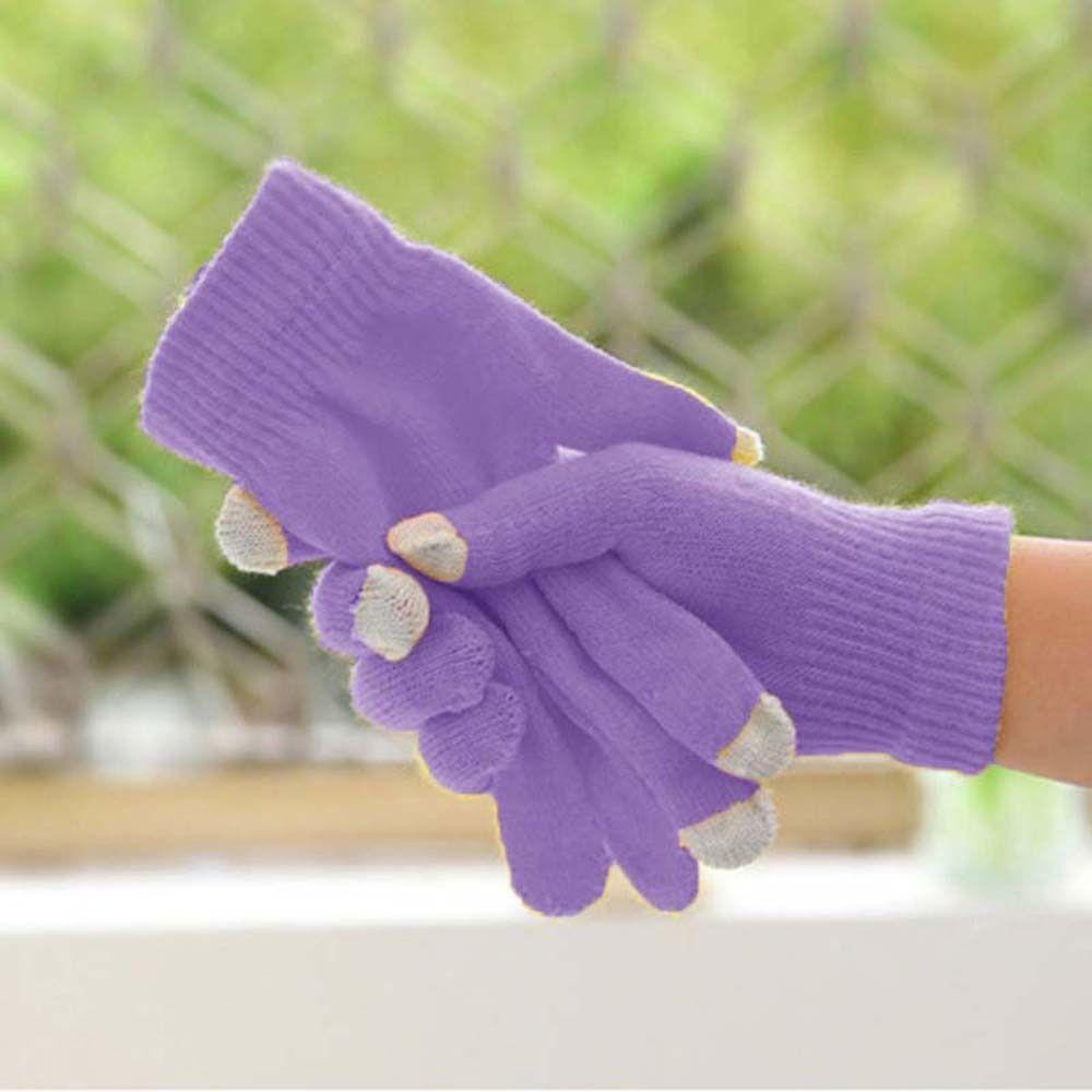 Đôi Găng Tay cordellaub Dệt Kim Mùa Đông Màu Trơn Thanh Lịch Có Thể Chạm Màn Hình Cảm Ứng Phong Cách Hàn Quốc