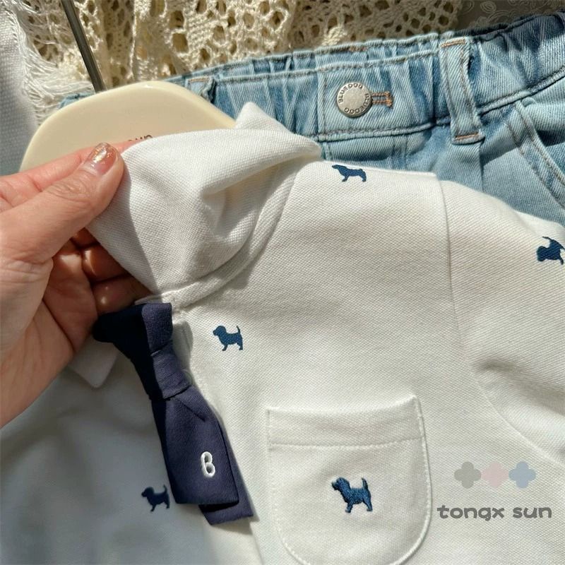 Áo polo Dài Tay Thiết Kế Mới Thời Trang Mùa Xuân Thu Dành Cho Bé Trai