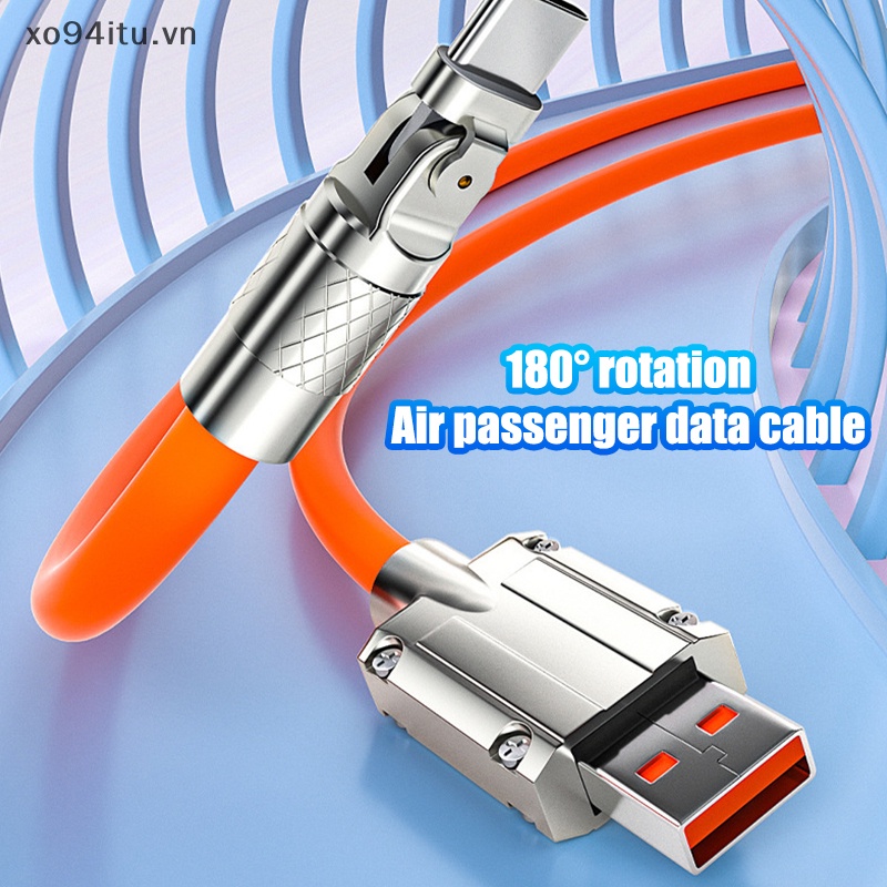 Xoitu Dây Cáp Sạc Nhanh 120w 6a 180 Độ Chất Lượng Cao Cho xiaomi huawei vn