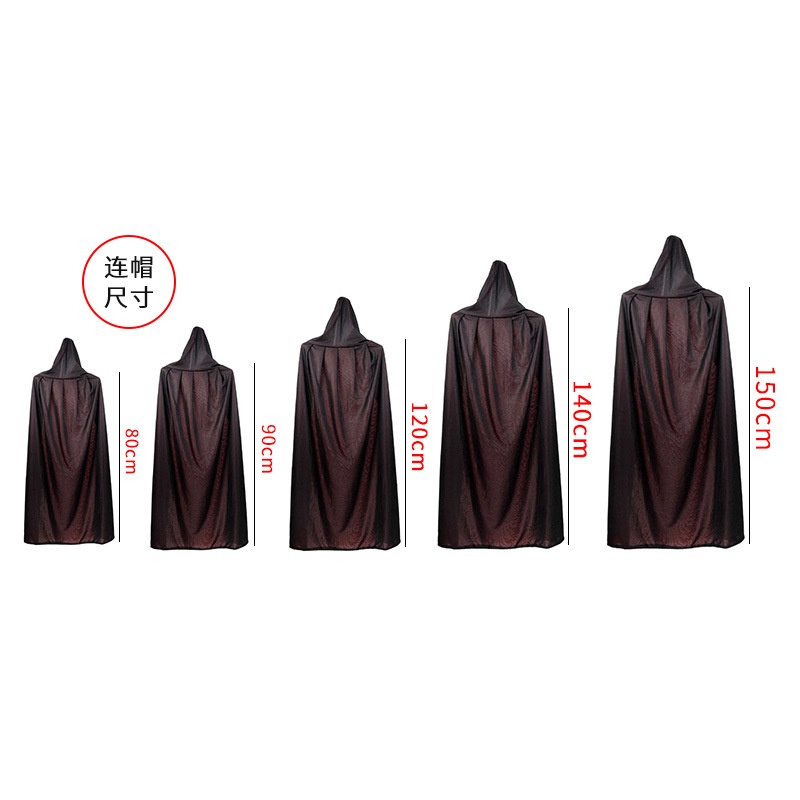 Hàng Có Sẵn Áo Choàng Hóa Trang Cướp Biển Mặt Đỏ Đen Có Mũ Trùm Đầu Hóa Trang halloween Cho Người Lớn Và Trẻ Em