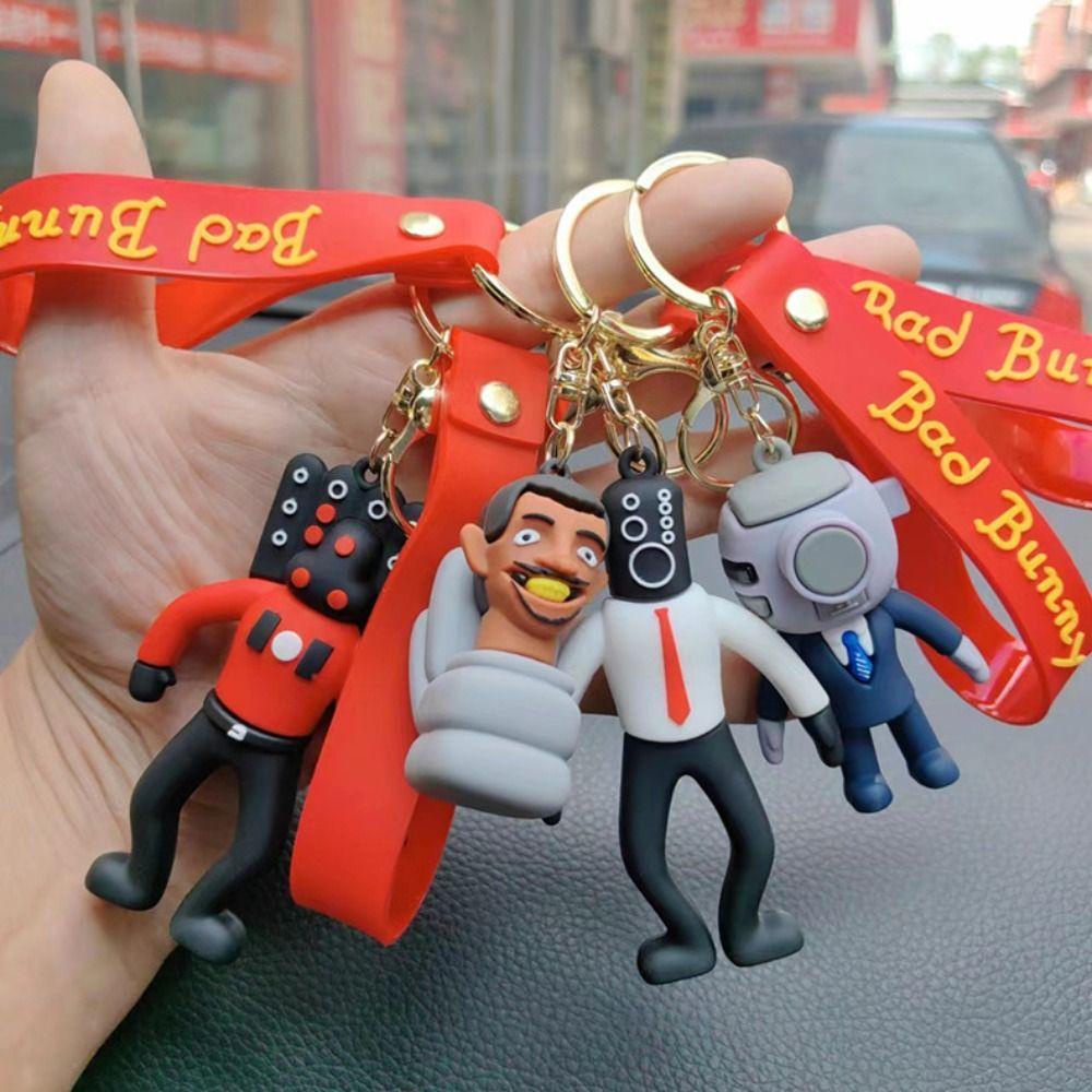 Shanhai skibidi dop Móc Khóa pvc Họa Tiết Hoạt Hình anime bop tv man camara man skibidi Sáng Tạo