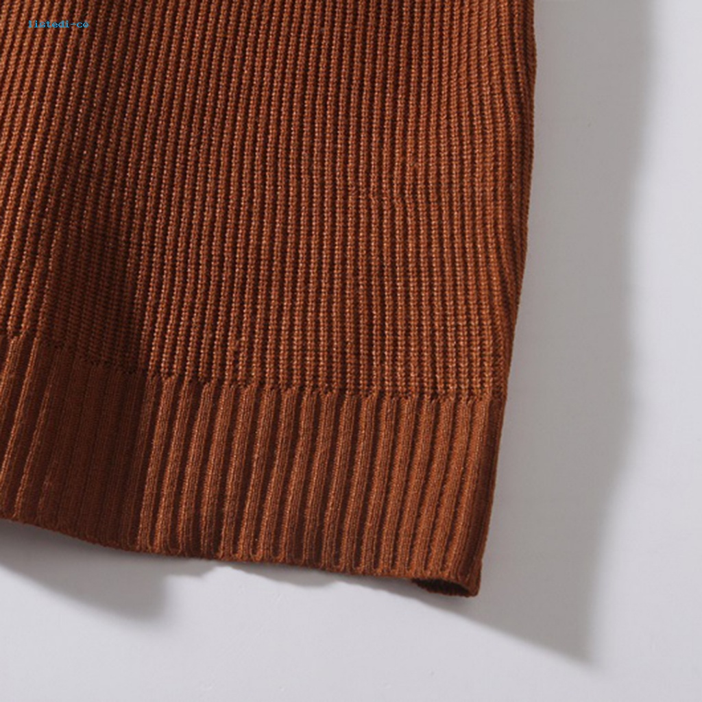 Listedi Áo sweater Dệt Kim Cổ Tròn Phối Màu Thời Trang Thu Đông Cho Nam Giới