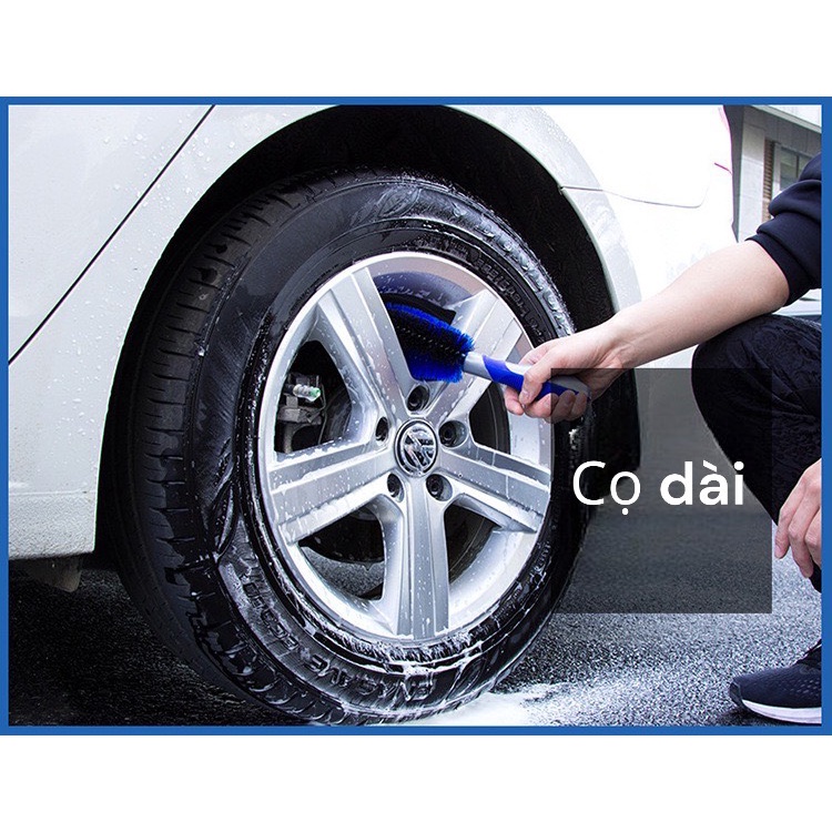 Dụng Cụ Bàn Chải Vệ Sinh Bánh Xe lazang màu xanh vệ sinh bánh xe chuyên dụng cho việc chăm sóc xế yêu