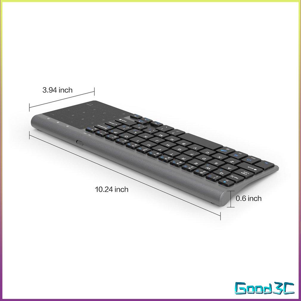 Bàn phím mini không dây USB 2,4 GHz mỏng Wither Touchpad số