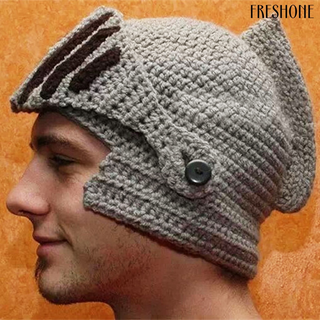 Mũ Len Dệt Kim Thủ Công Râu Chống Gió Cho Nam