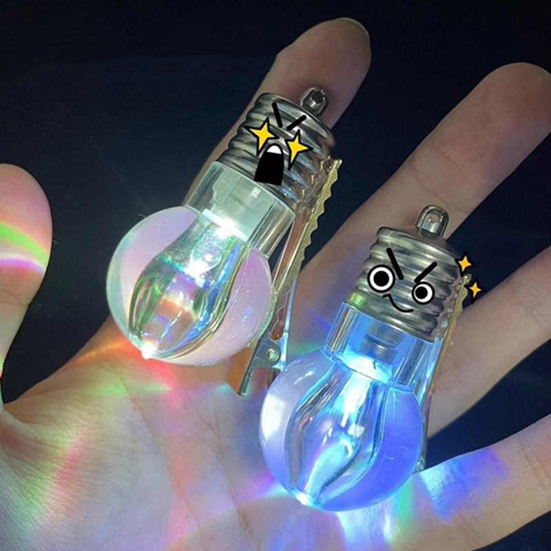 Kẹp Tóc Mái / Kẹp Tóc Trang Trí Bóng Đèn Sáng Tạo Vui Nhộn Llky