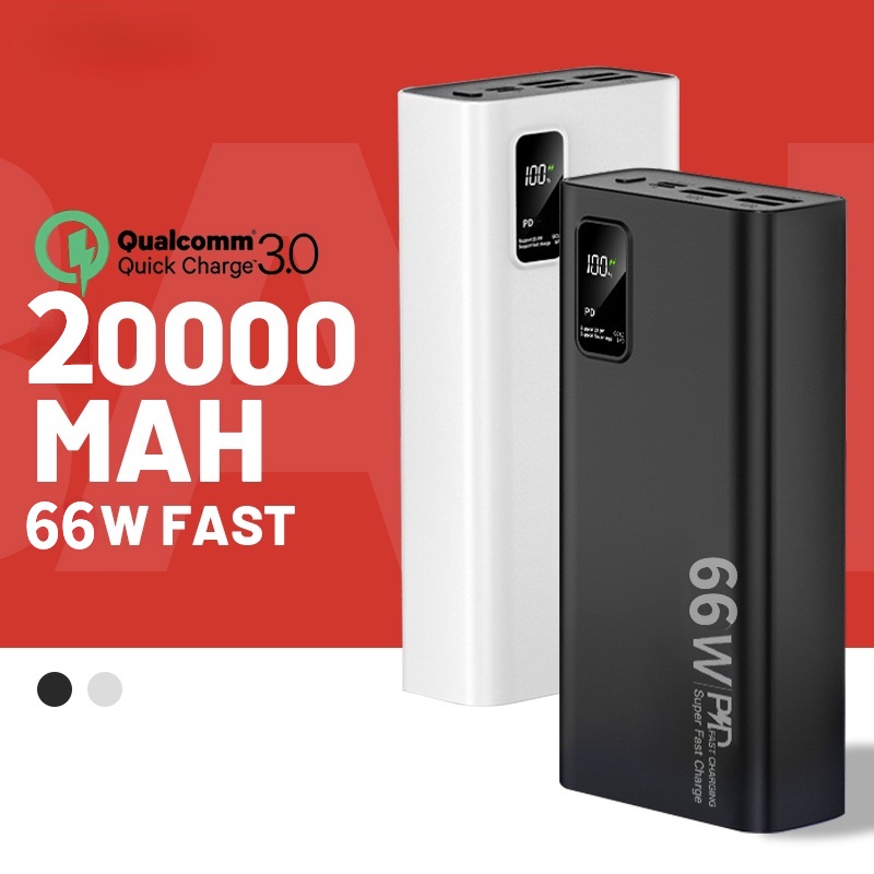 ️Sạc dự phòng 20000mah sạc nhanh 66W QC3.0 màn hình LED Sạc siêu nhanh