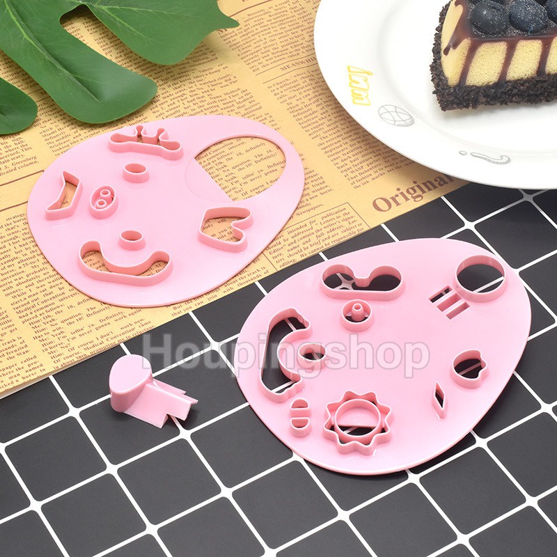 Set 2 / 3 / 4 Khuôn Làm Cơm Nắm Hình Biểu Cảm Hoạt Hình Dễ Thương