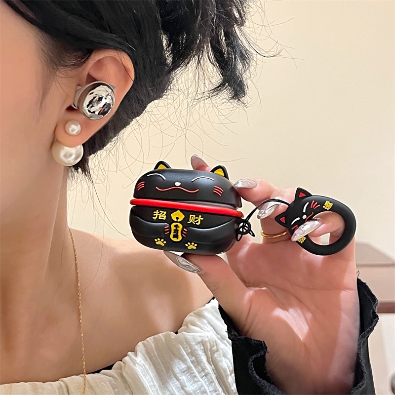 Vỏ Bảo Vệ Hộp Sạc Tai Nghe bluetooth Không Dây samsung galaxy buds-2-Li Ô Liu-pro Bằng Silicon Mềm Hình Mèo 3d