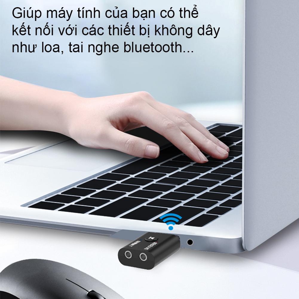 Bộ Thu Phát Bluetooth 5.0 Không Dây Hai Chiều USB Laptop PC Ô Tô Phát Nhạc