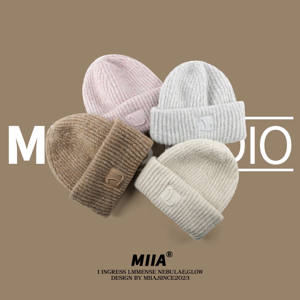 Mũ Len Dày Dặn Giữ Ấm Tai Thời Trang Thu Đông Dành Cho Nữ