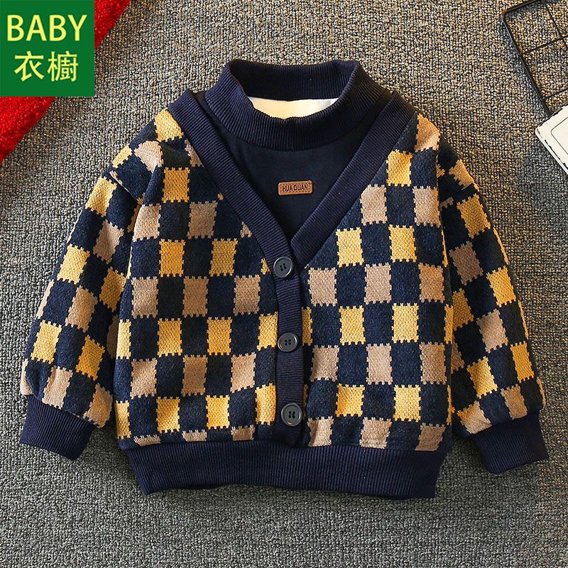 Áo Nỉ Dài Tay Giả Hai Lớp Mẫu Mới 2023 Thời Trang Mùa Đông Cho Bé Trai