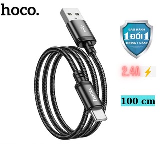 Cáp sạc Hoco X89 Type-C sạc nhanh dây dù bện dài 1M cho Smartphone đen
