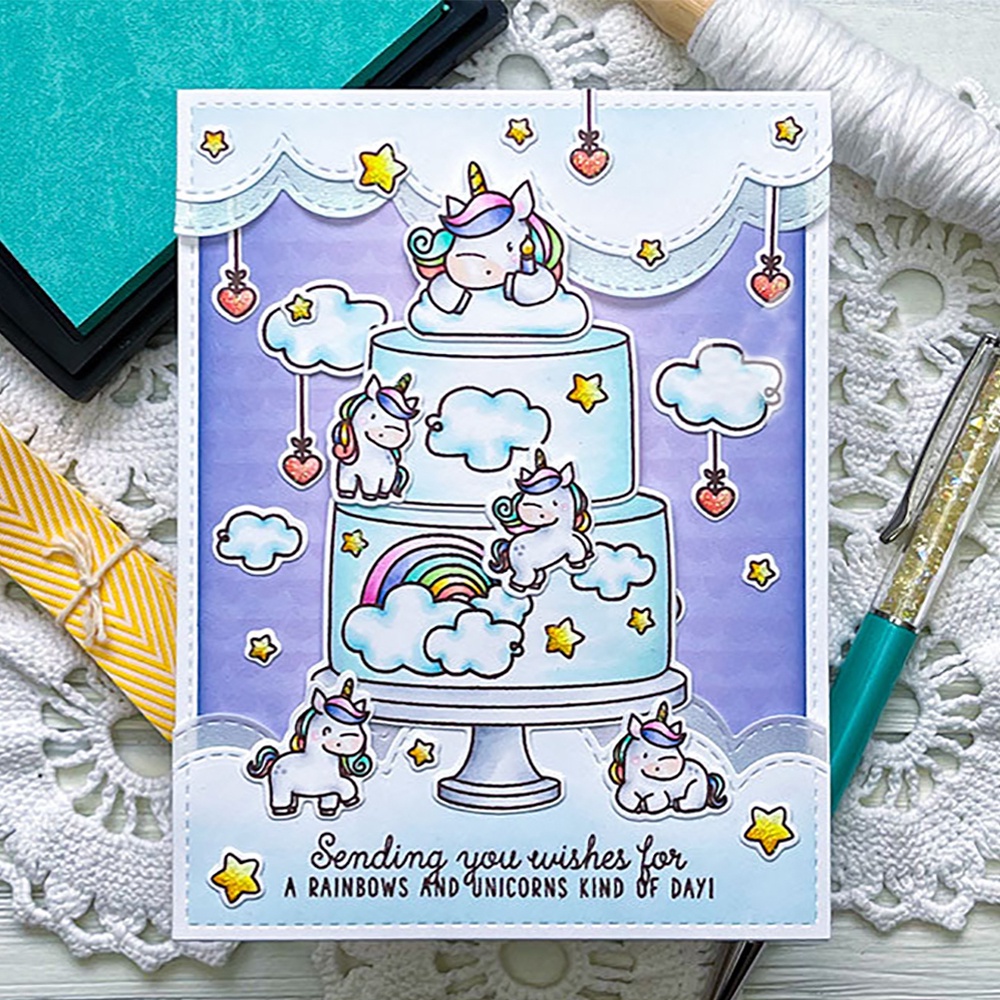 Dễ Thương Khuôn Cắt Giấy Kim Loại + Con Dấu silicone Hình Động Vật / Hoa / Chữ Tiếng Anh diy Thẻ