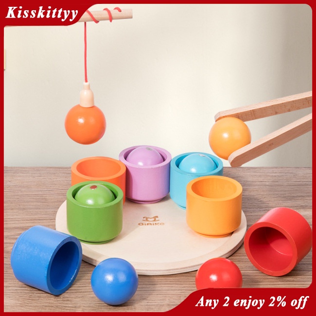 Kisskitty Trò Chơi Phân Loại Câu Cá Bằng Gỗ 2 Trong 1