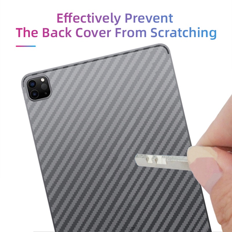 Set 2 Miếng Dán Sợi carbon 3d Bảo Vệ Mặt Sau Cho apple ipad 7th 8th 9th gen 10.2 inch 2019 2020 2021