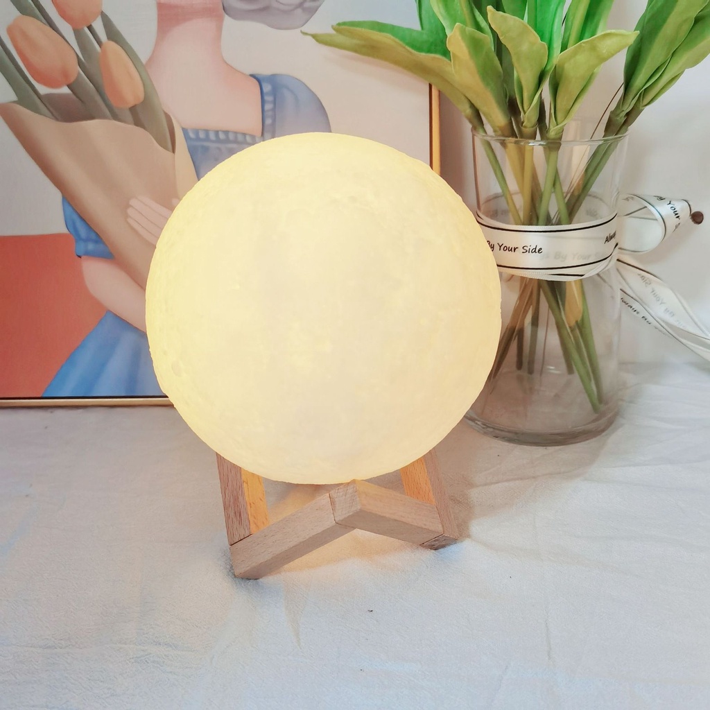 Đèn Ngủ Hình Mặt Trăng 3d diy Sáng Tạo Cho Bé