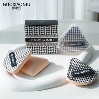 Guoxiaoniu Mút Trang Điểm Nền Dạng Lỏng Hình Tam Giác Có Dây Thun Co Giãn