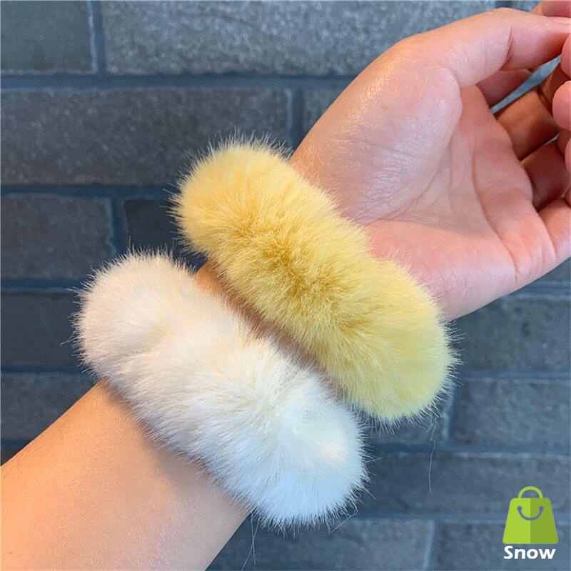 Dễ Thương Dây Cột Tóc Lông Nhung Đơn Giản Xinh Xắn Dành Cho Nữ