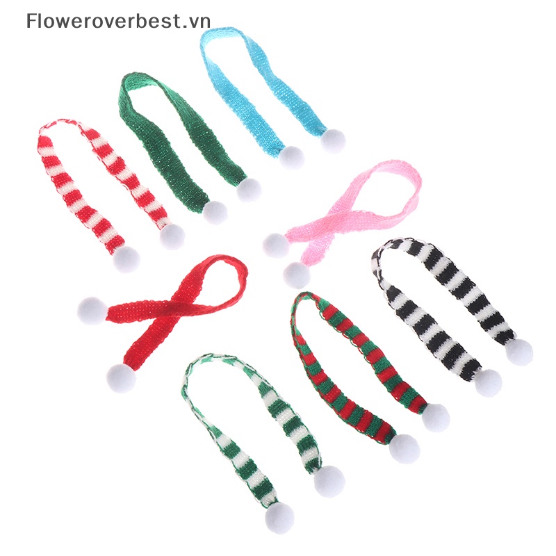 Fbvn Set 2 Khăn Quàng Cổ Đan mini Trang Trí Nhà Búp Bê Phong Cách Giáng Sinh