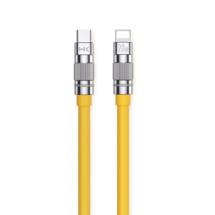 Cáp sạc nhanh 20W PD Type C-LN WEKOME WDC - 187 cáp siêu bền, 2 đầu kim loại có đèn báo thông minh