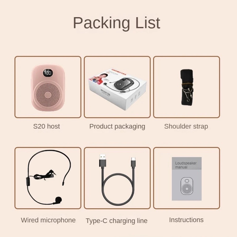 Loa Khuếch Đại Giọng Nói Không Dây 8w 4600mah Đa Năng Có Micro Cho Giáo Viên