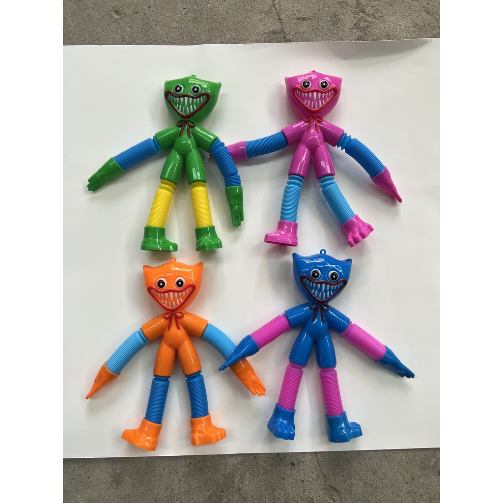 Đồ Chơi Huggy Wuggy Kéo Dãn- Huggy - Poppy Playtime Có Đèn Có Lò Xo Kéo Dãn Tạo Mọi Kiểu Dáng