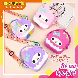 [size trung] Túi xách silicon hình thỏ tai dài melody 2 trong 1 cầm tay đeo chéo thời trang đựng bao bì lì xì, mỹ phẩm