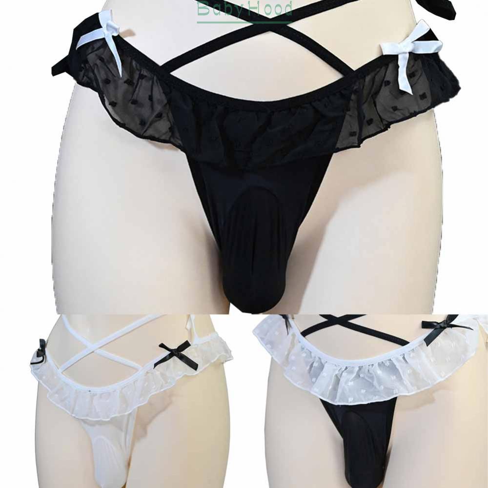 Sexy Lace Mesh Thongs Men's Sissy Pouch Panties Sheer G String Underwear#BBHOOD