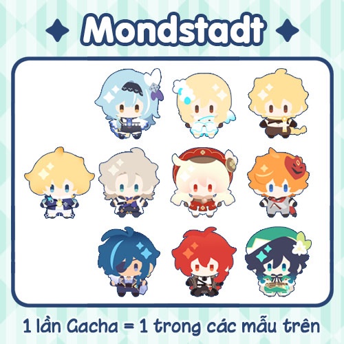 GACHA Standee Genshin Impact / Tượng mica MINI nhỏ nhắn dễ thương, in 2 mặt