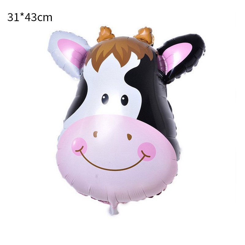 Bóng Bay Màng Nhôm 30x37cm Hình Đầu Động Vật