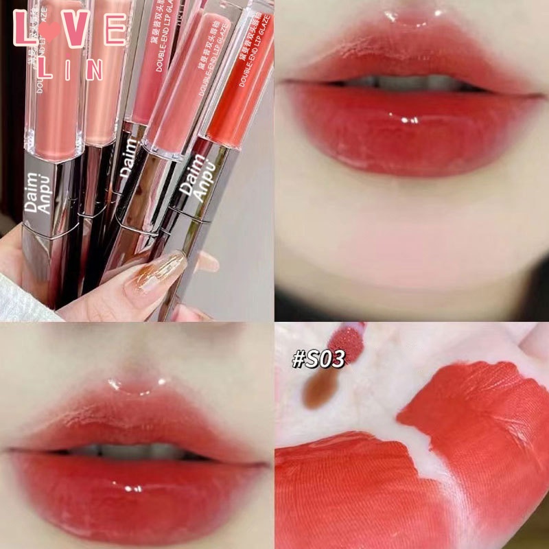 Son Kem Hai Đầu Hiệu Ứng Gương Không Dễ Phai Màu Cho Nữ Sinh